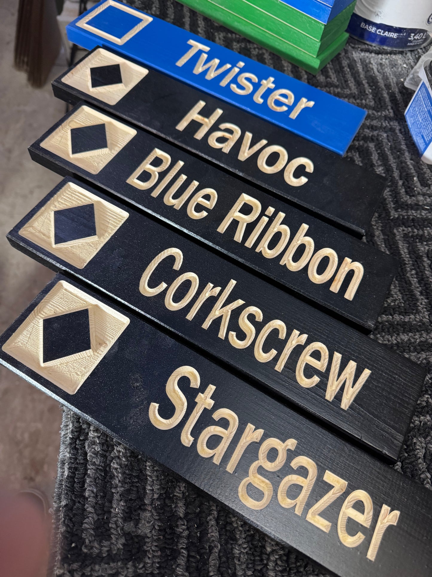 3x13 Mini Ski Trail Inspired Sign