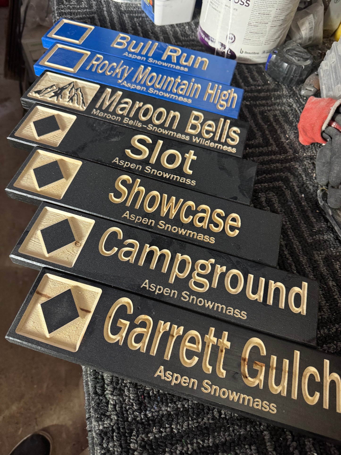 3x13 Mini Ski Trail Inspired Sign