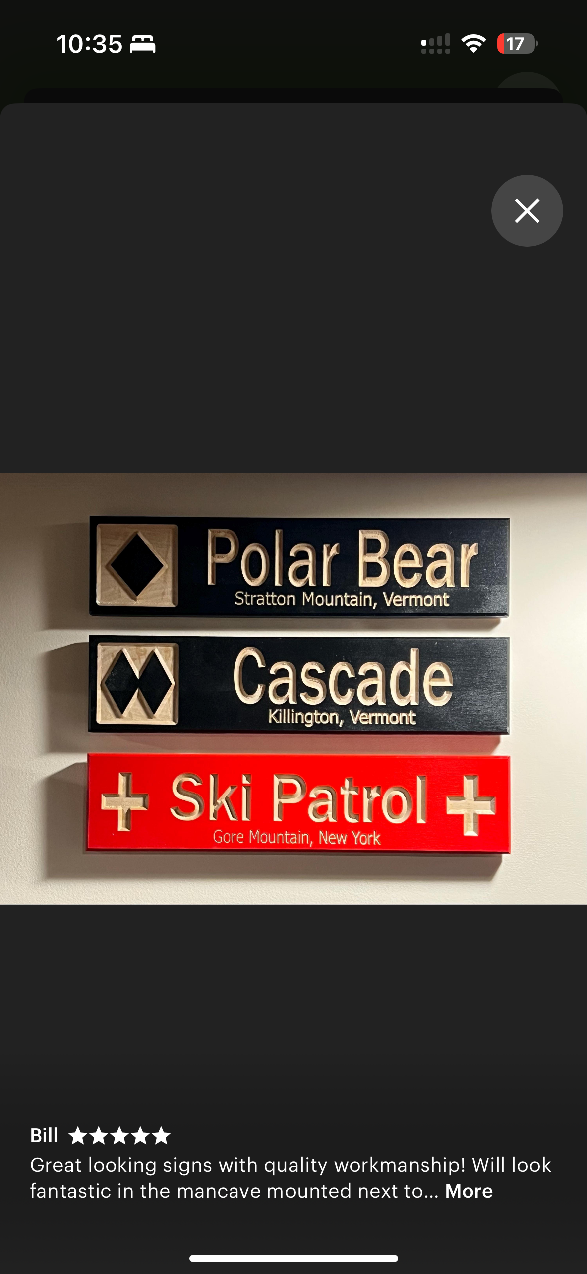 3x13 Mini Ski Trail Inspired Sign