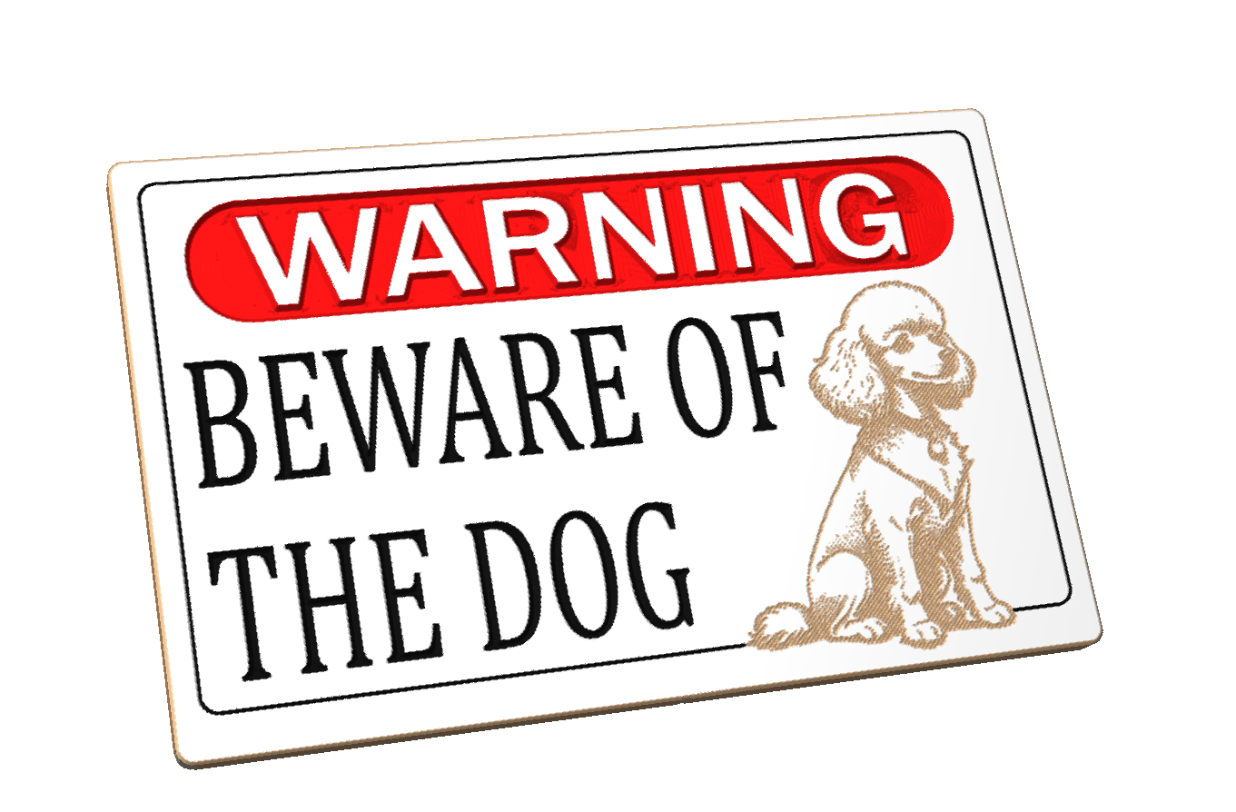 Personalized Beware of Dog(s) warning sign