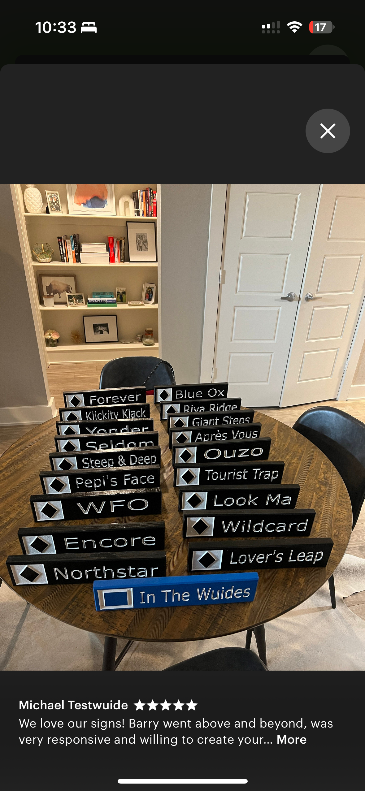 3x13 Mini Ski Trail Inspired Sign