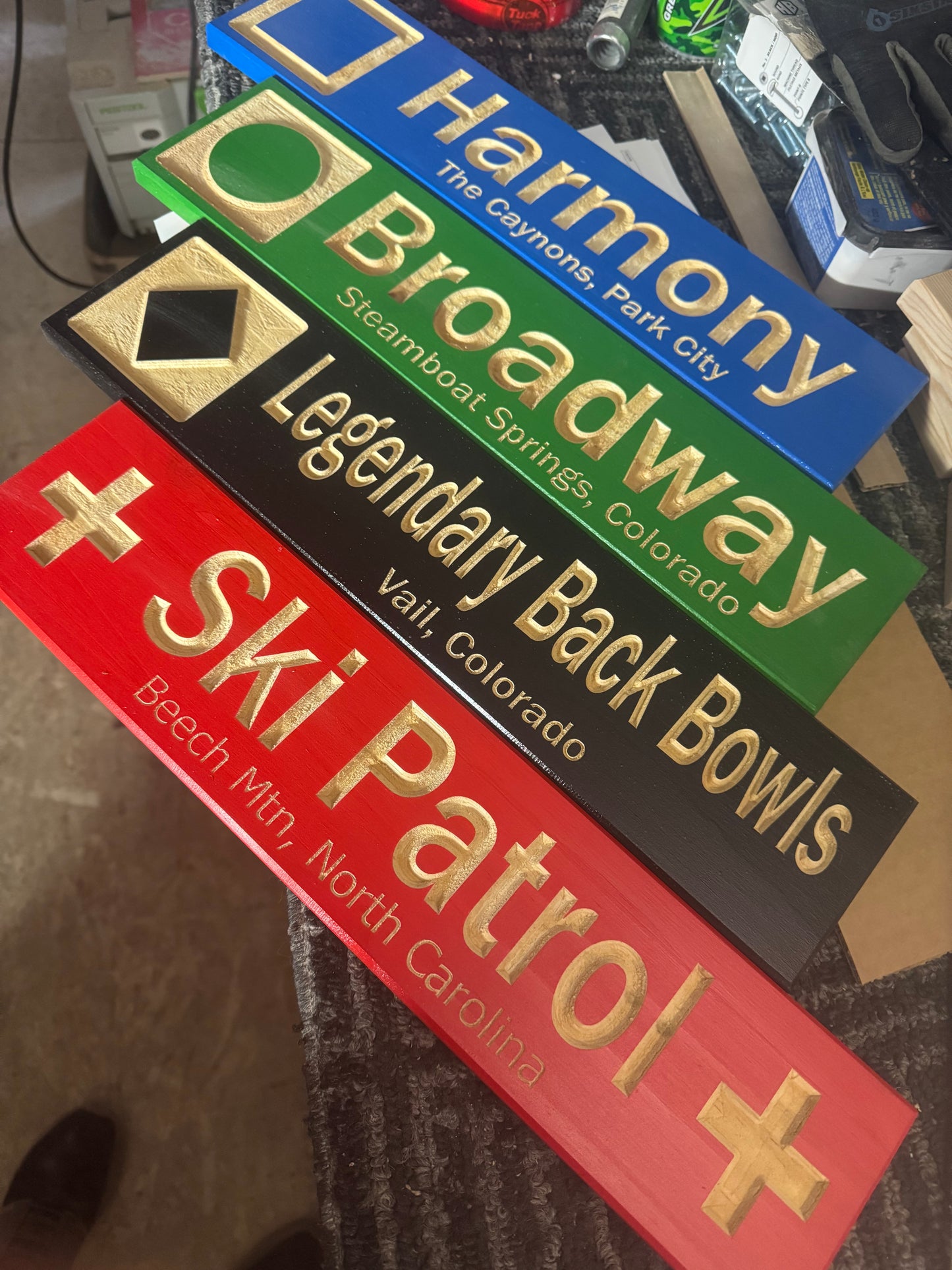 3x13 Mini Ski Trail Inspired Sign