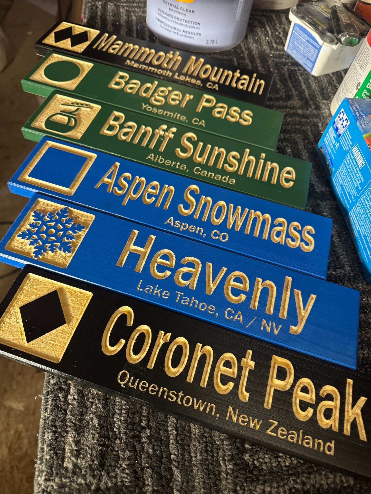 3x13 Mini Ski Trail Inspired Sign