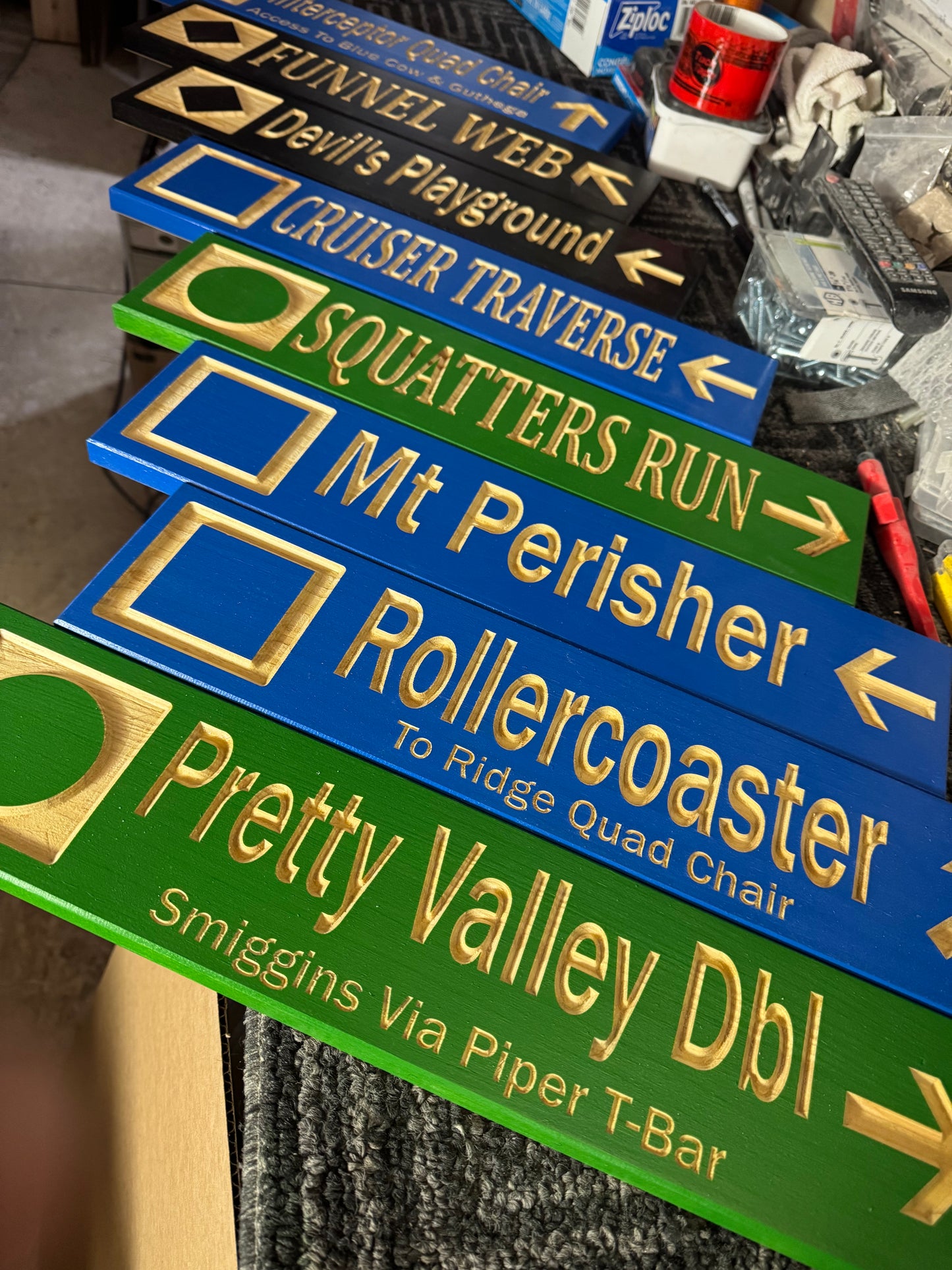 4x18 Medium Ski Trail Inspired Sign