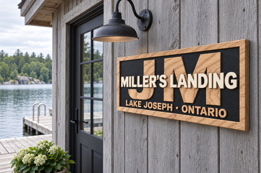 Custom Overlapping Cottage Name Sign