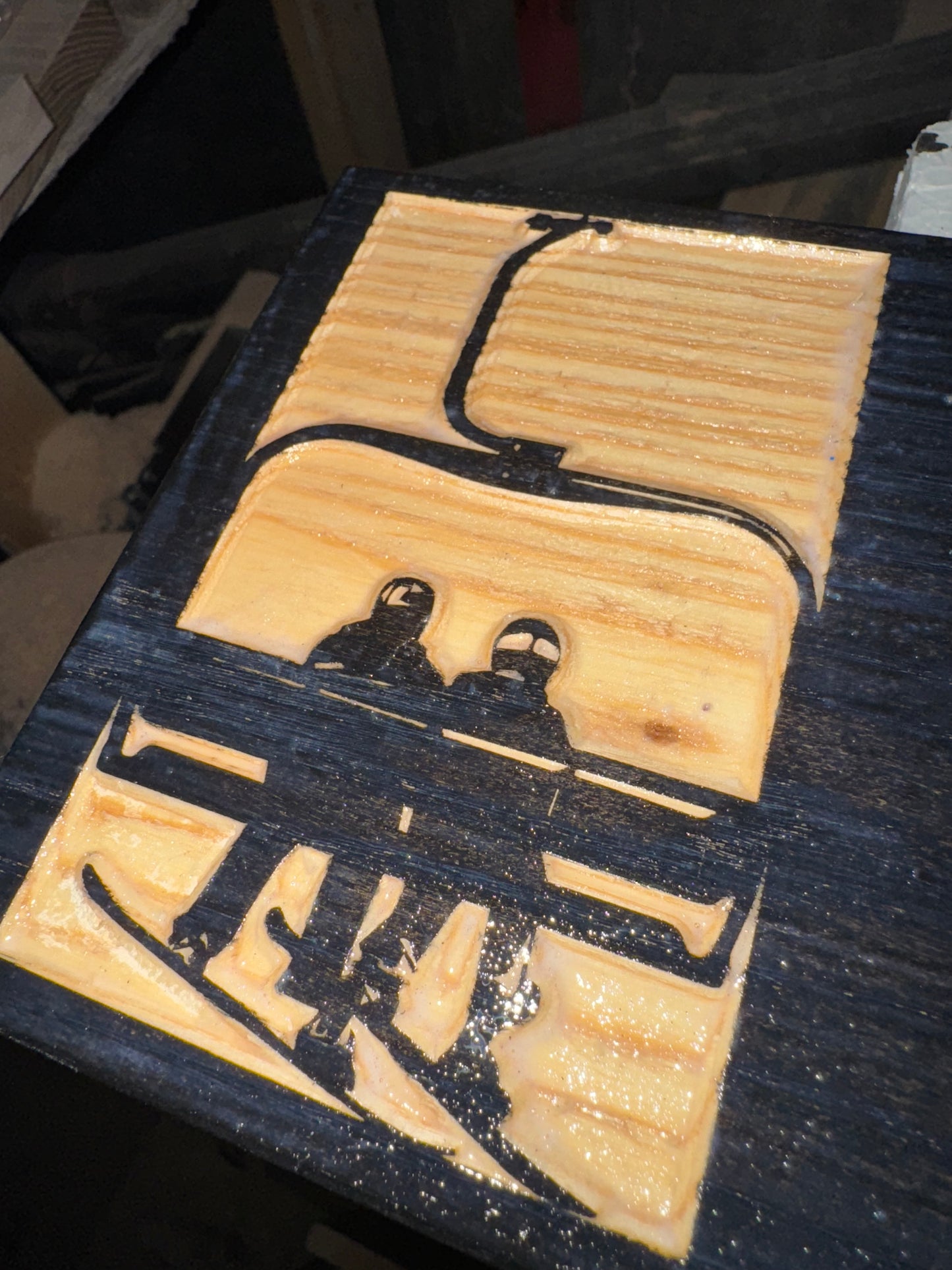 4 x 24 and larger Ski Trail Inspired personalized wood carved sign