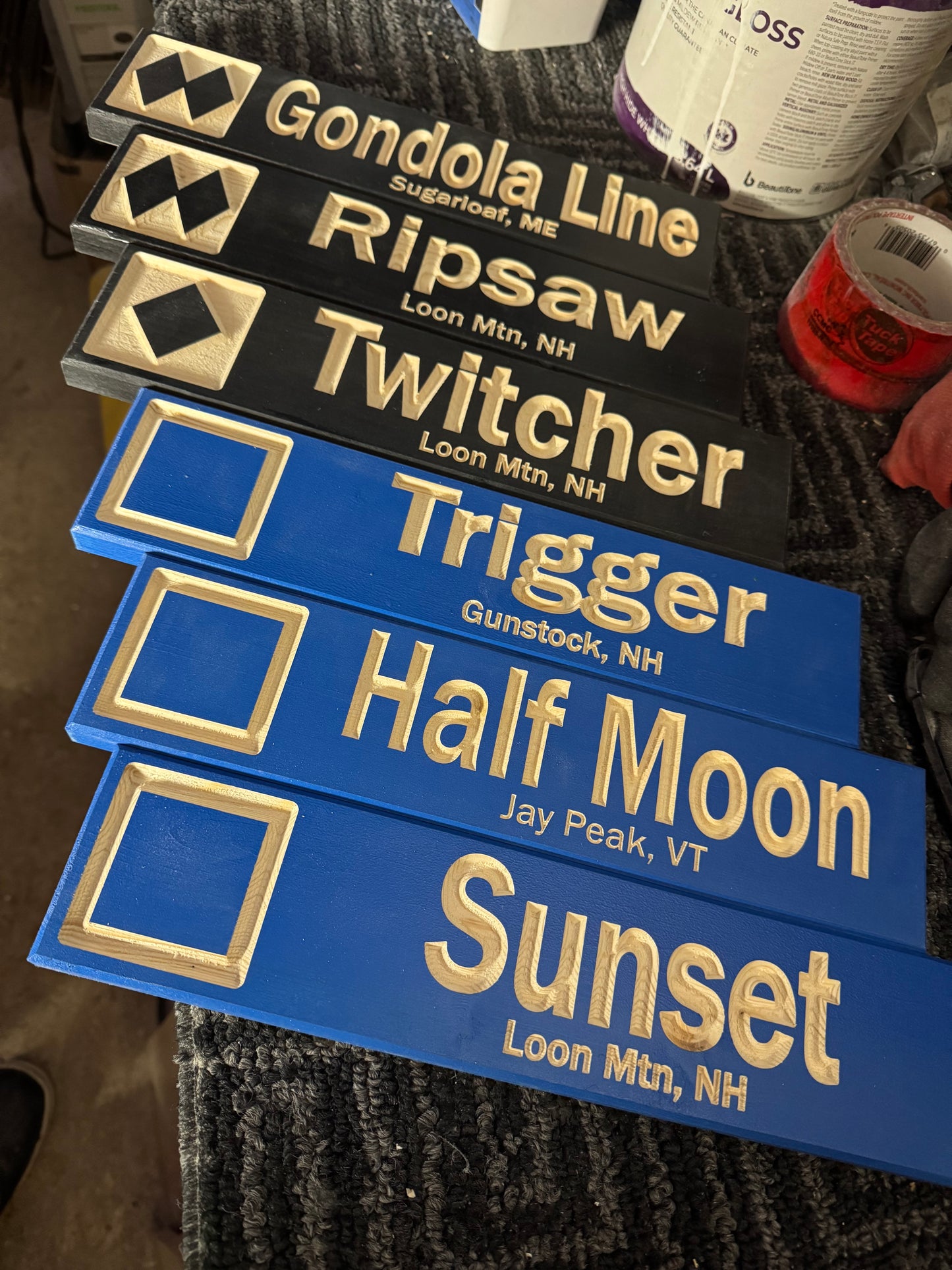 3x13 Mini Ski Trail Inspired Sign