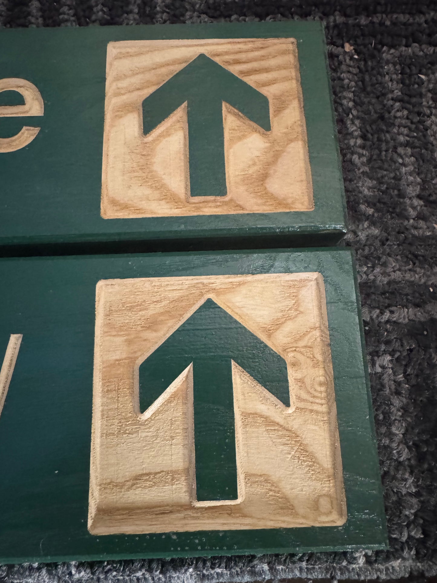 4 x 24 and larger Ski Trail Inspired personalized wood carved sign