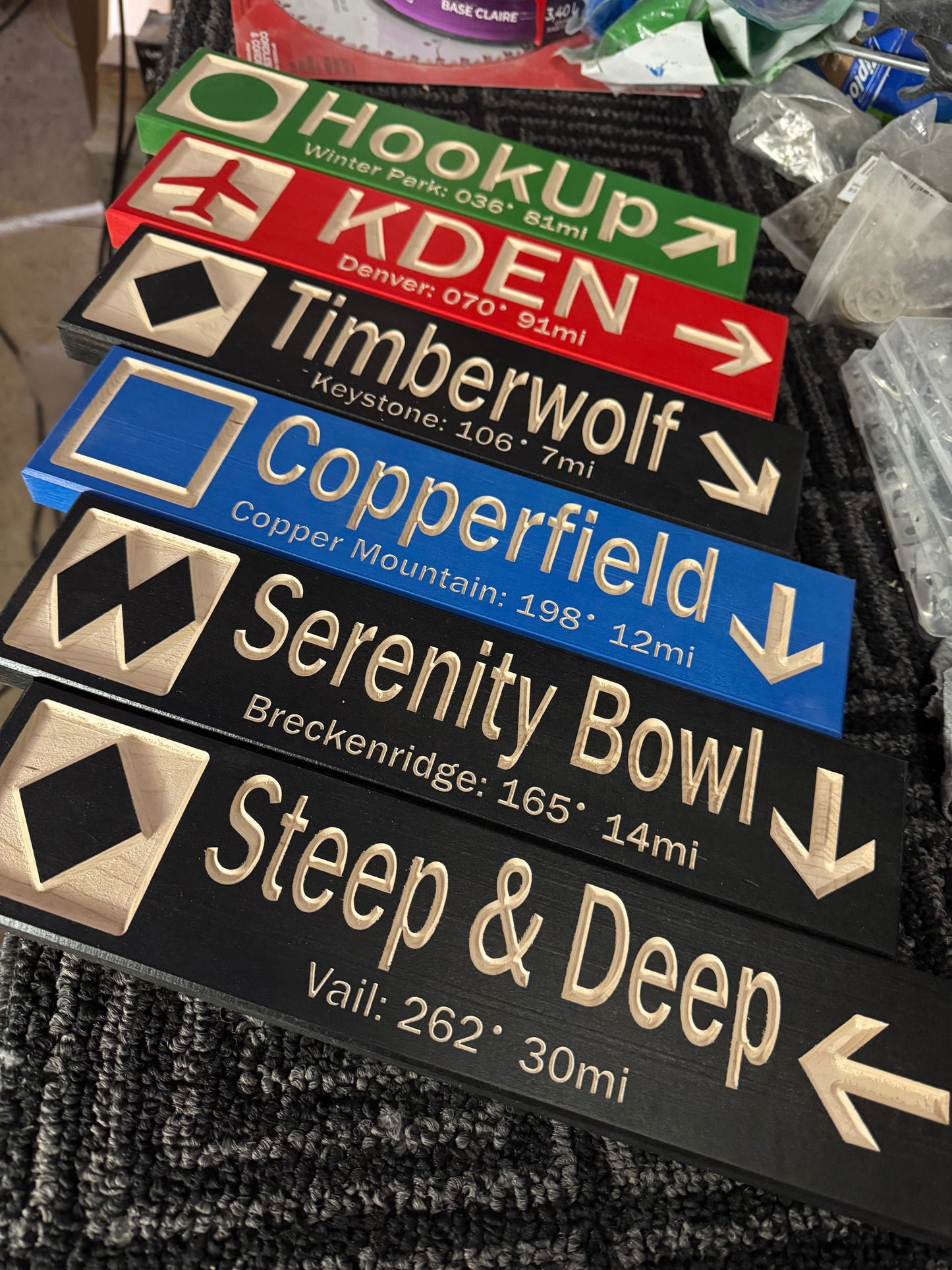 3x13 Mini Ski Trail Inspired Sign