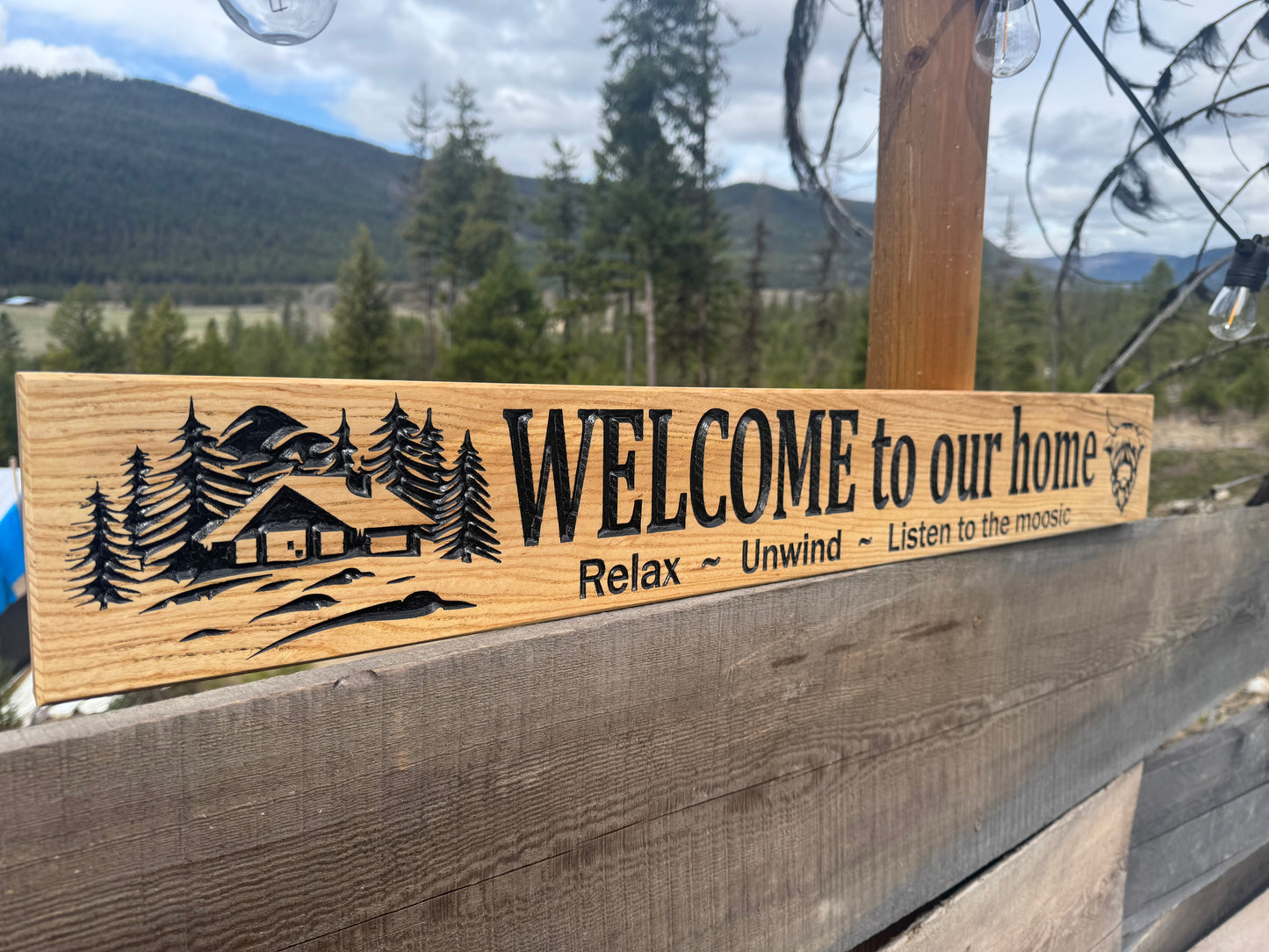 Personalised Home Welcome Sign Wood Wedding Gift Wooden Farmhouse Decor Wall Family Name Sign Home Sign Custom Carved Farm Sign