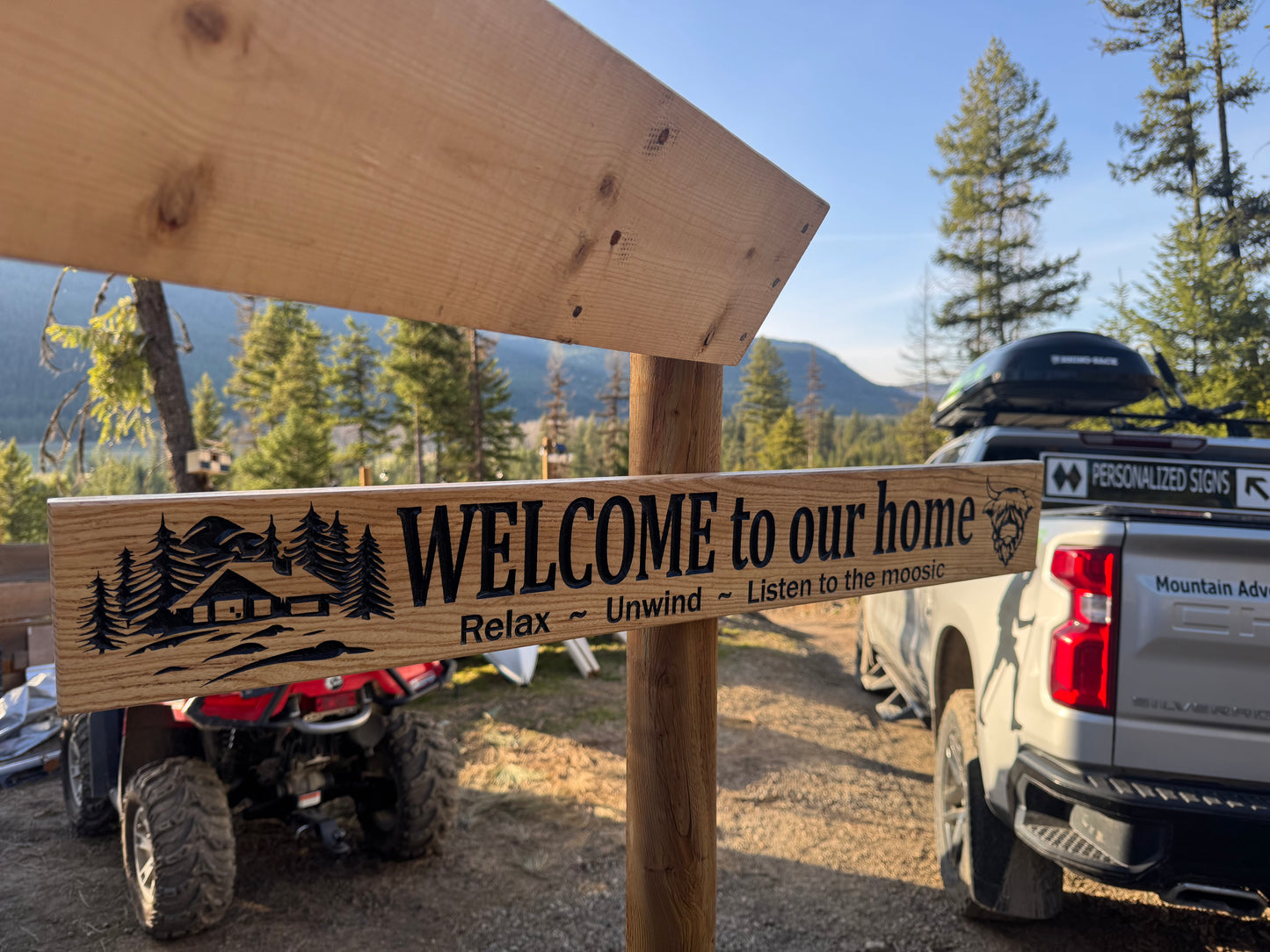 Personalised Home Welcome Sign Wood Wedding Gift Wooden Farmhouse Decor Wall Family Name Sign Home Sign Custom Carved Farm Sign