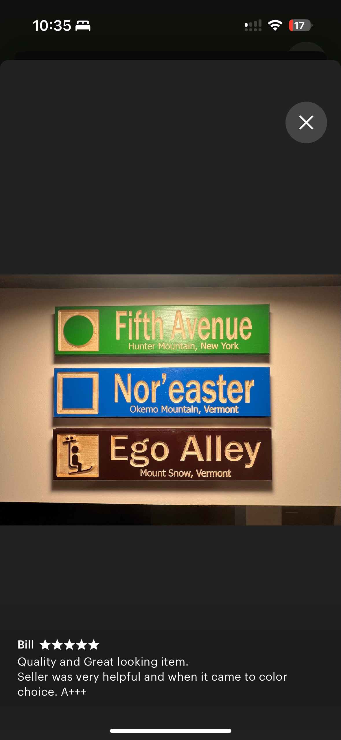 3x13 Mini Ski Trail Inspired Sign