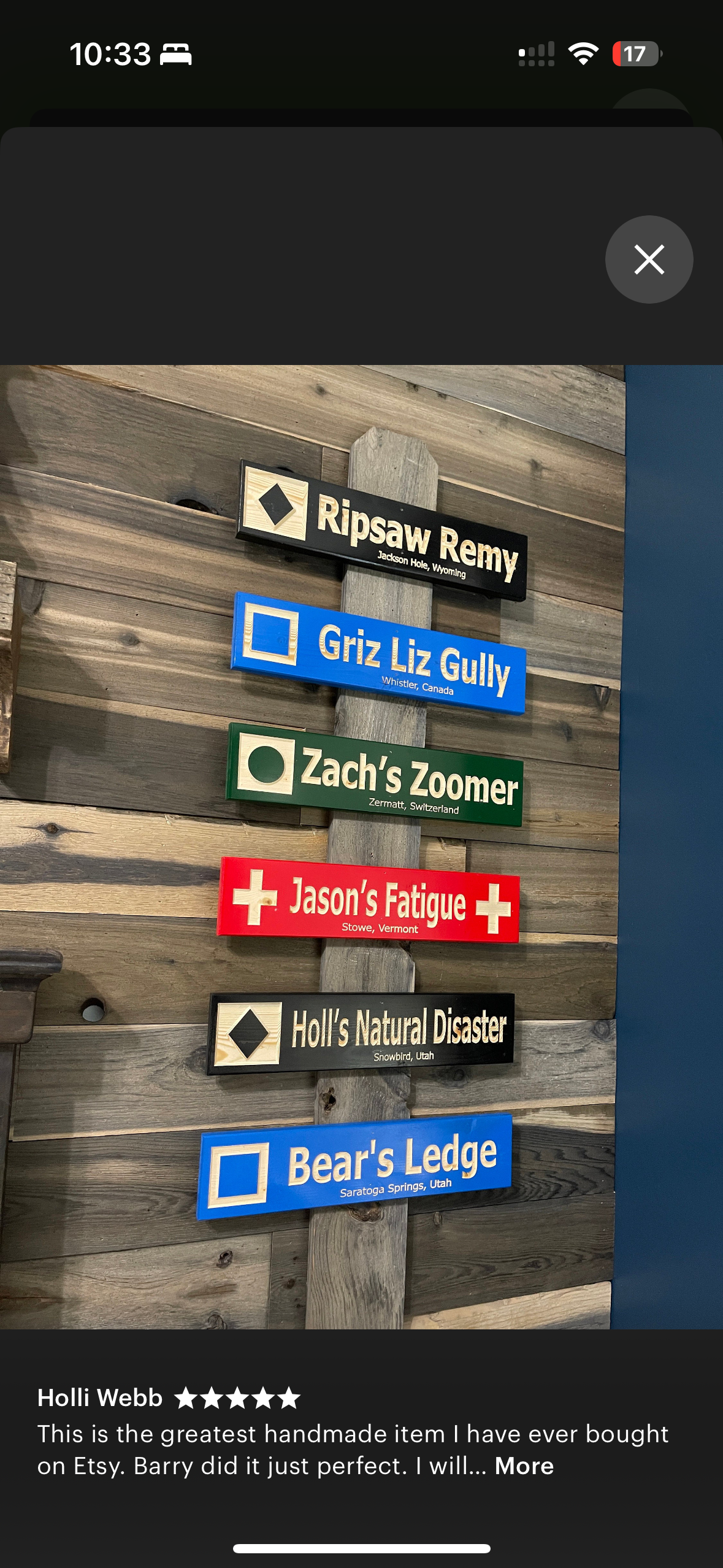 3x13 Mini Ski Trail Inspired Sign