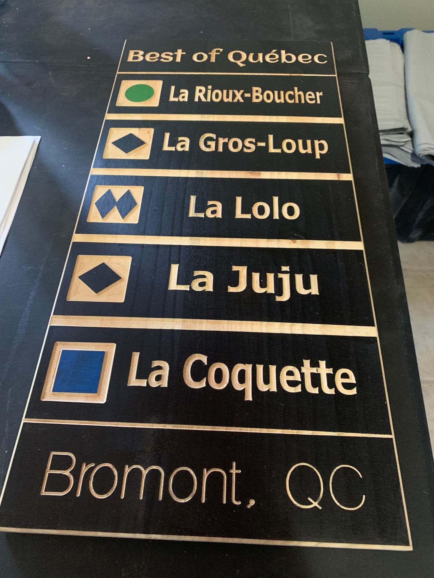Best of Black multi-trail sign board