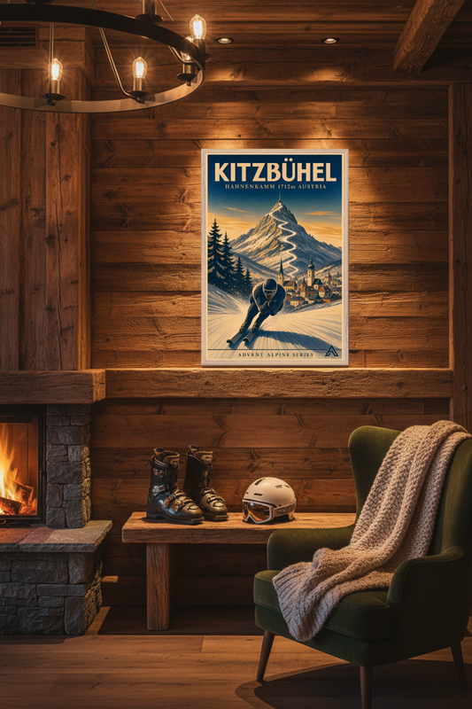 Kitzbühel — Advent Alpine Series | Framed Art Print