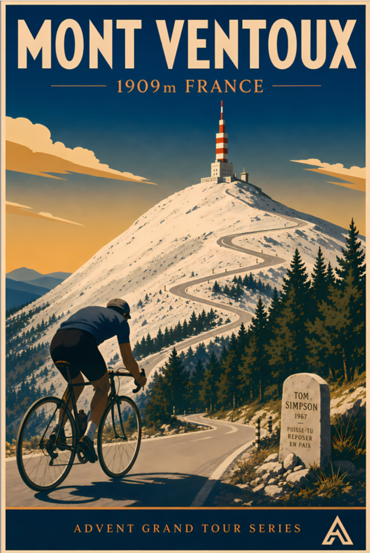 Mont Ventoux — Advent Grand Tour Series | Framed Art Print