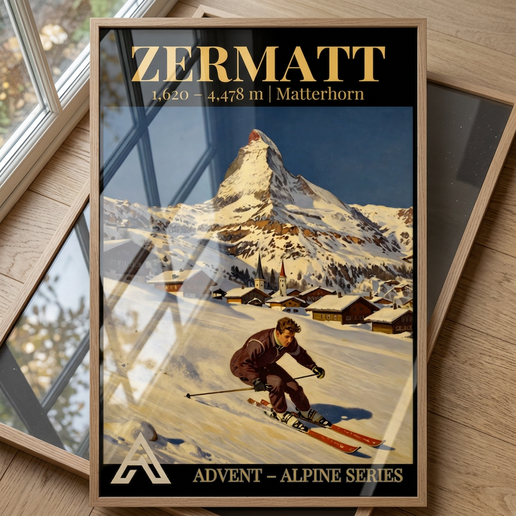 Zermatt — Advent Alpine Series | Framed Art Print