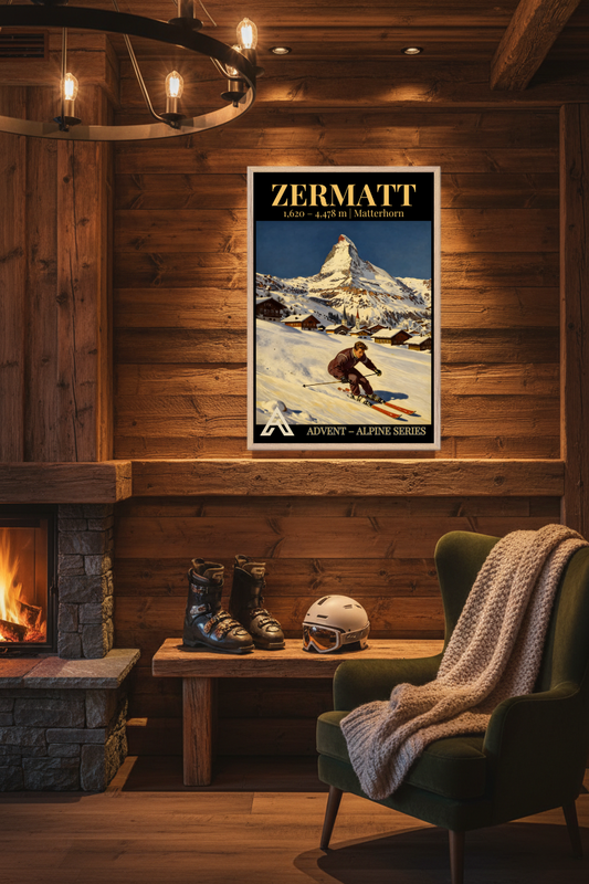 Zermatt — Advent Alpine Series | Framed Art Print
