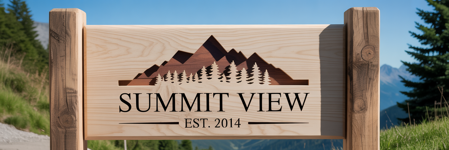 Custom Cottage Driveway Sign – CNC-Carved Personalised Property Sign