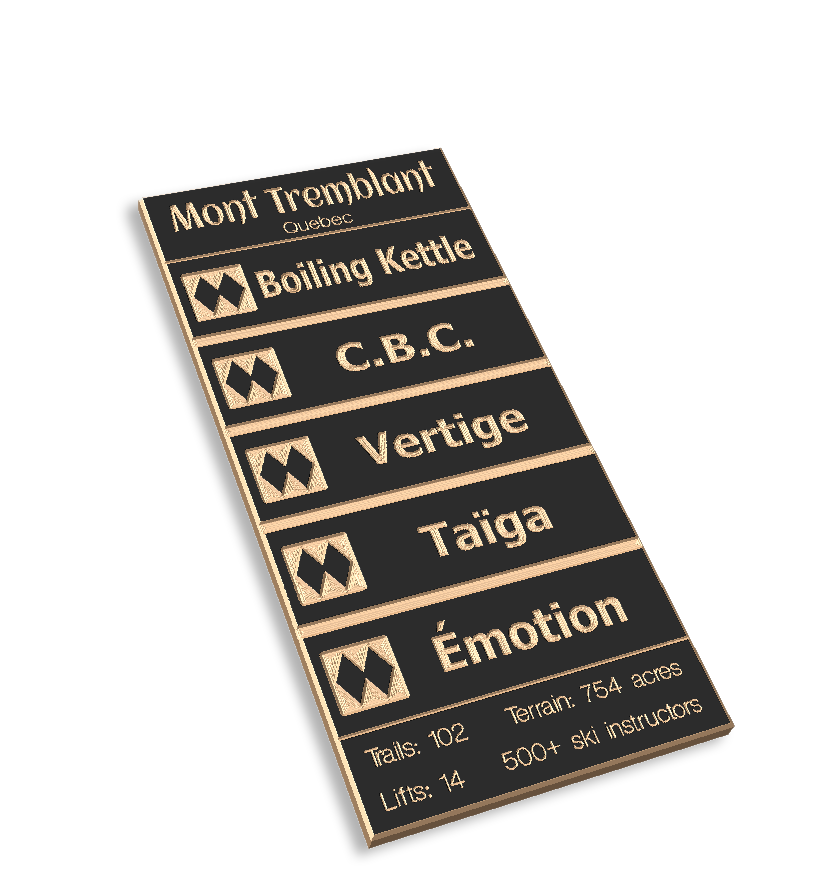 Best of Black multi-trail sign board