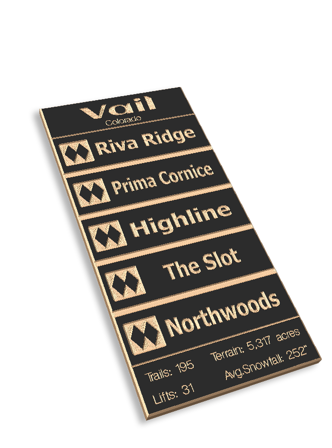 Best of Black multi-trail sign board