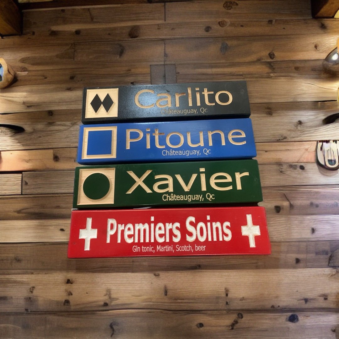 3”x13” Mini Ski Trail Inspired Sign - Advent Wood Products