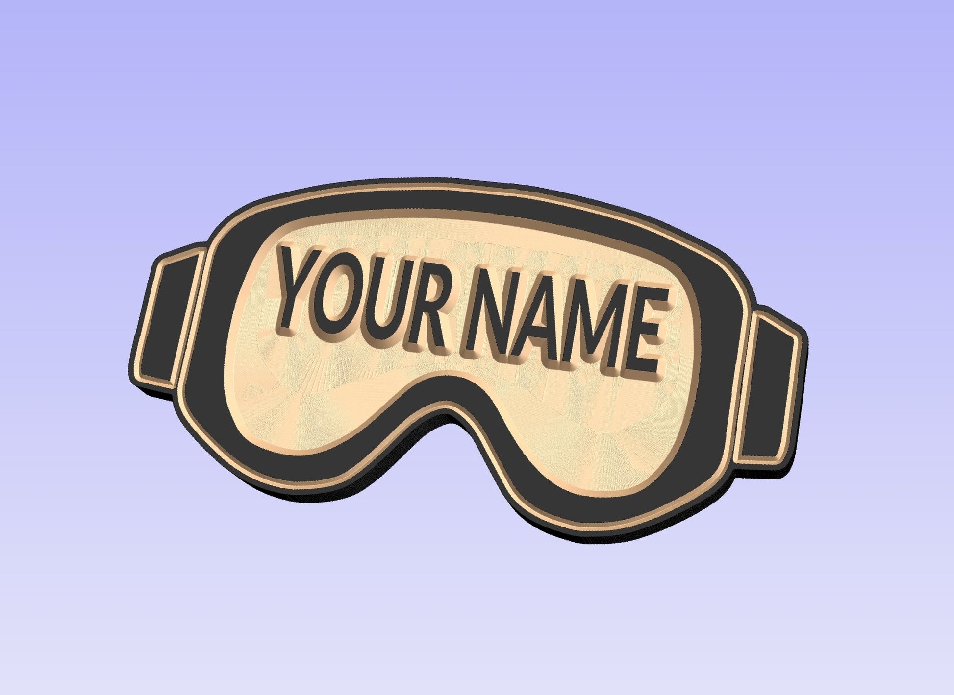 Ski Goggle Shaped name or house number Sign - Advent Wood Products