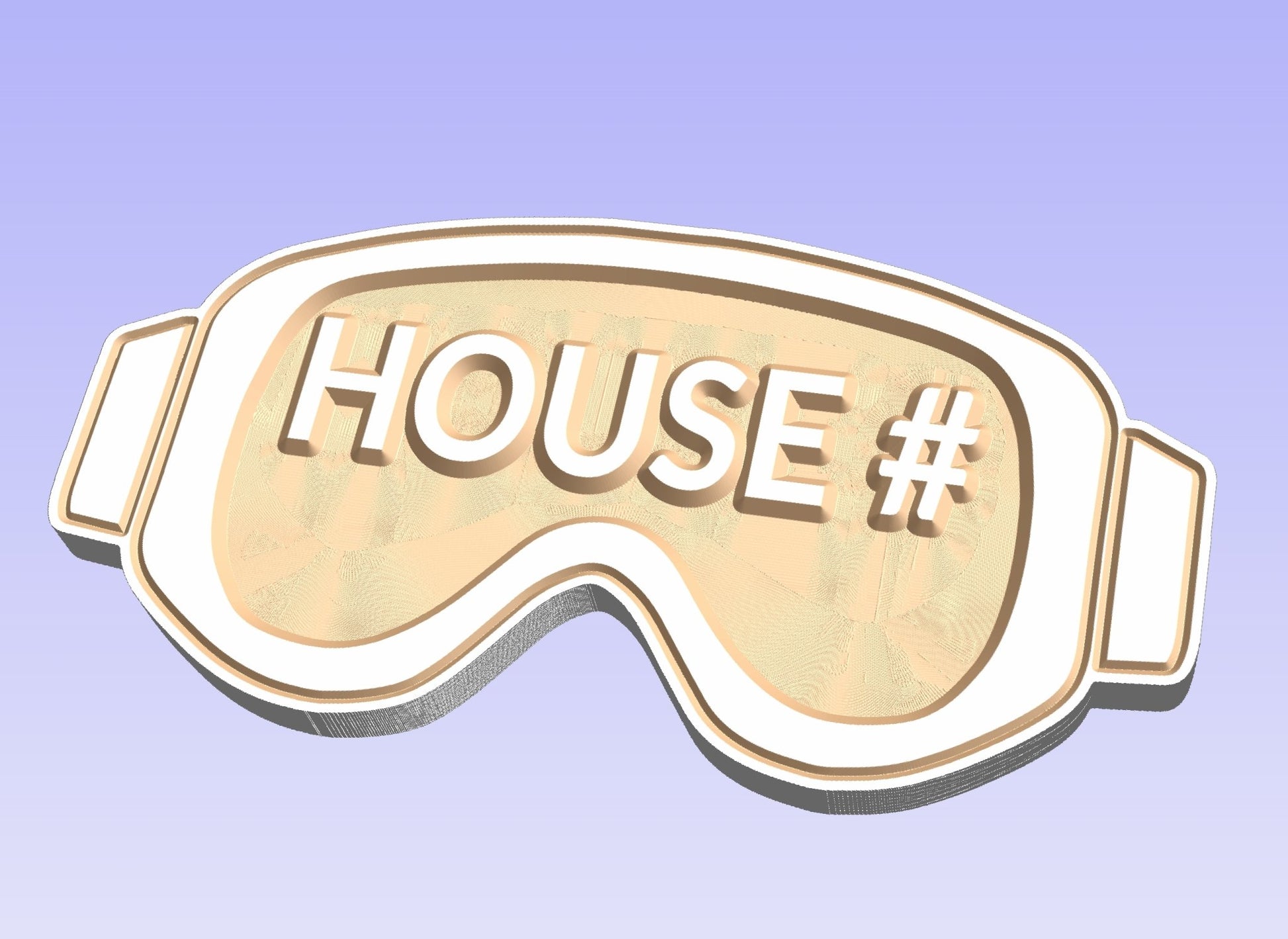 Ski Goggle Shaped name or house number Sign - Advent Wood Products