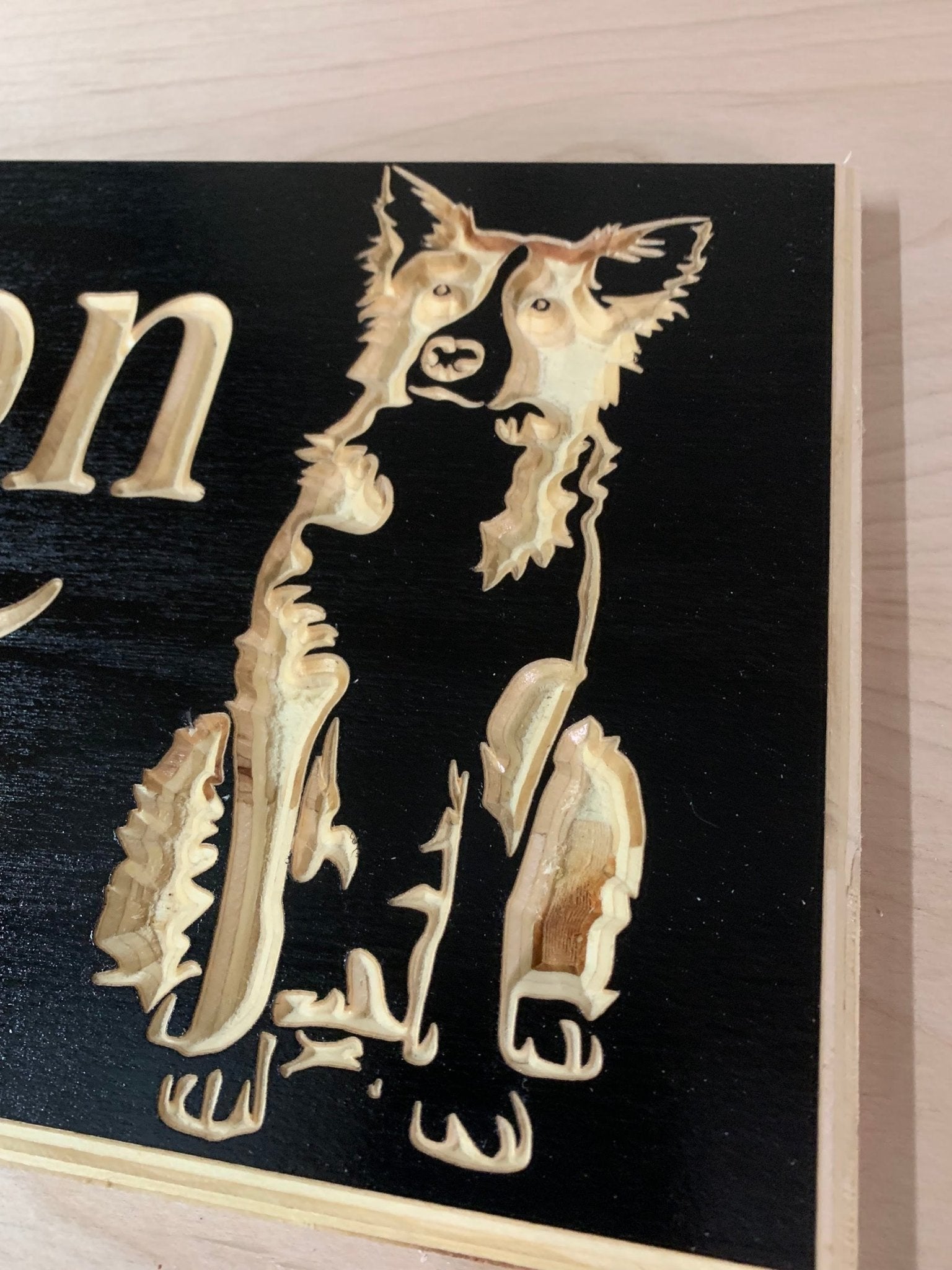 Customizable Dog / Doggie House Wood Sign - Advent Wood Products