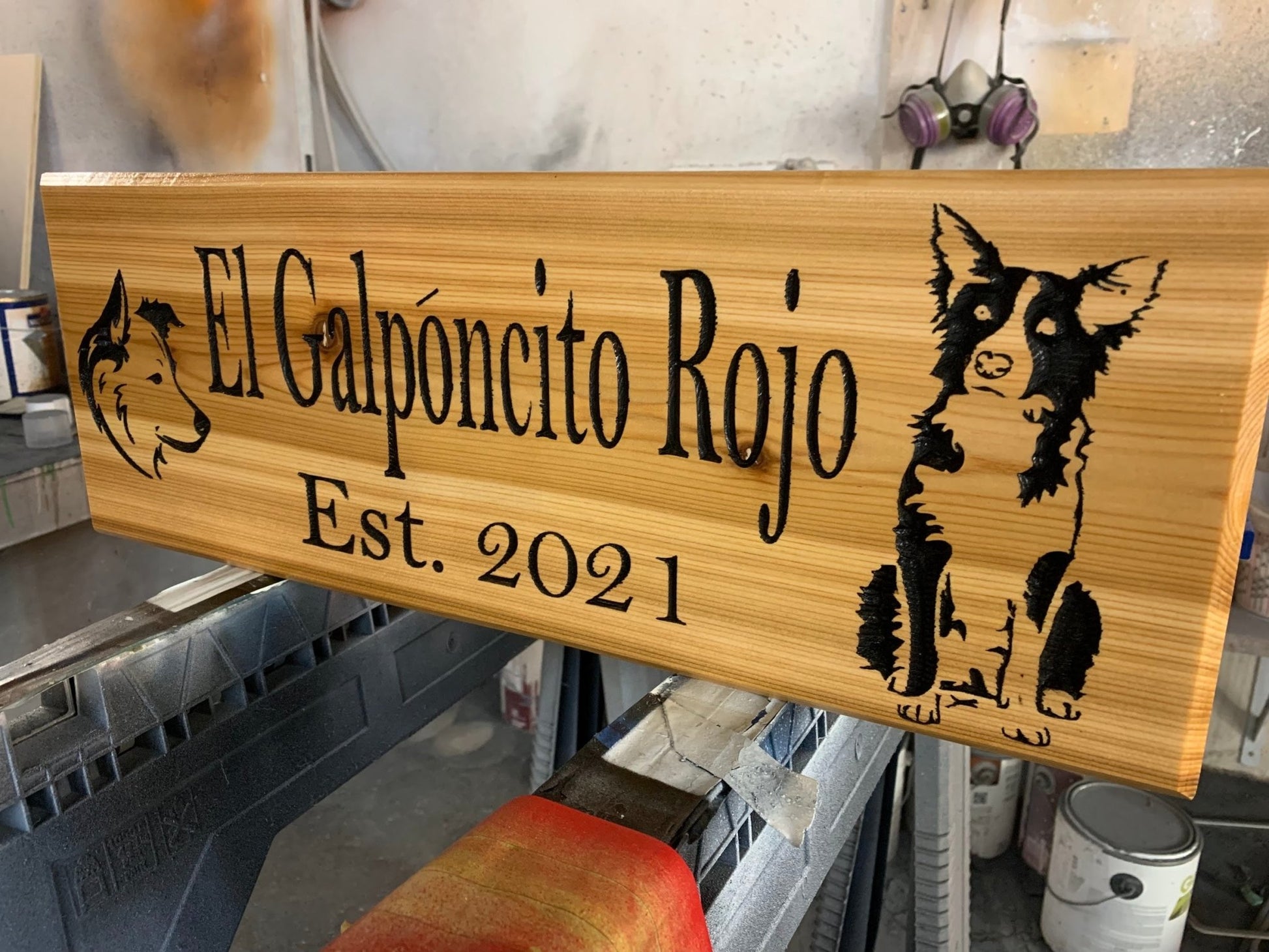 Customizable Dog / Doggie House Wood Sign - Advent Wood Products