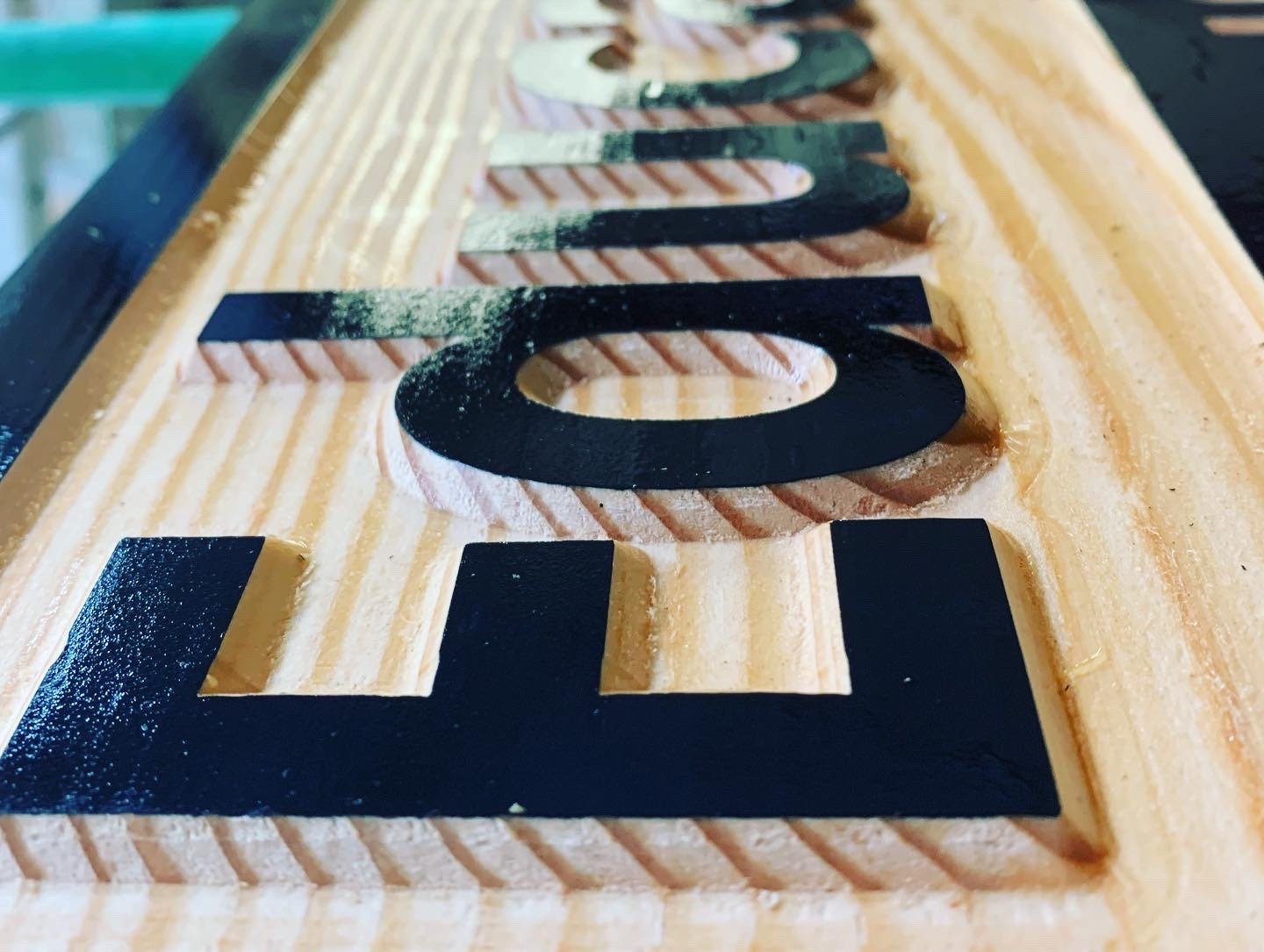 "Education is important But riding is importanter" sign - Advent Wood Products