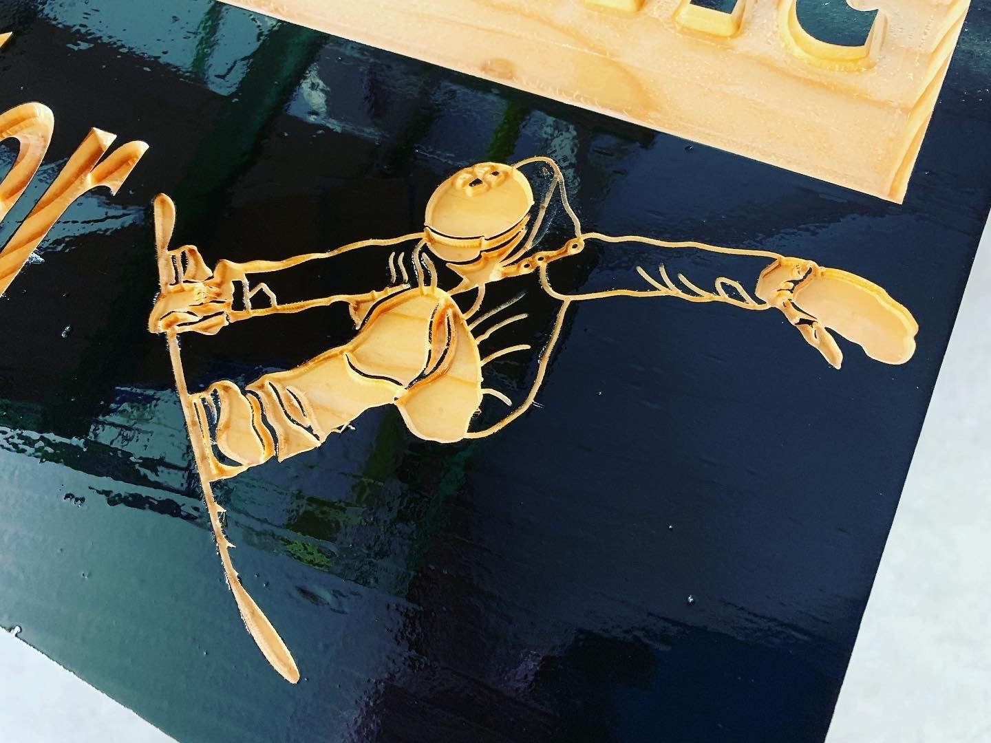 "Education is important But riding is importanter" sign - Advent Wood Products