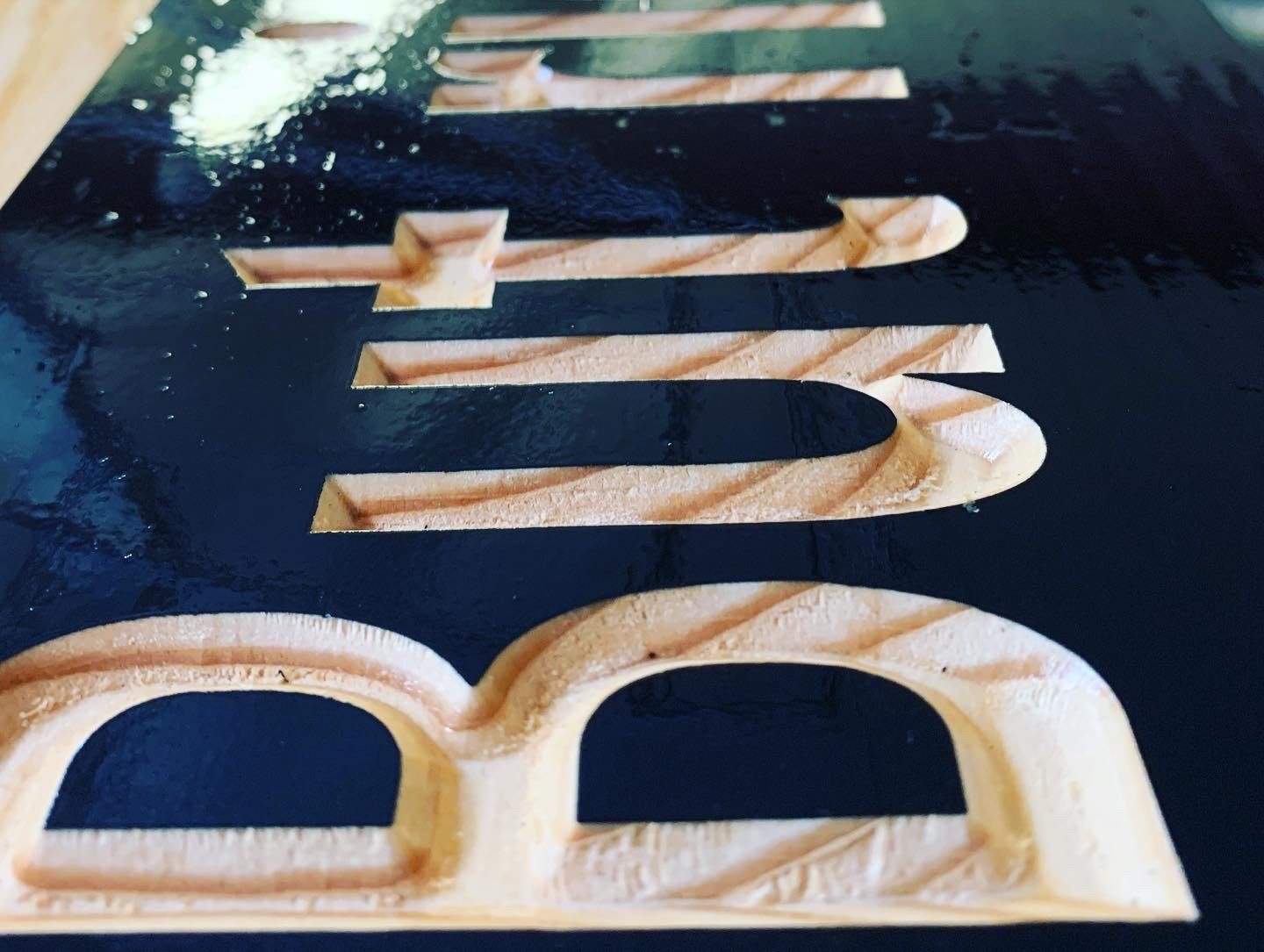 "Education is important But riding is importanter" sign - Advent Wood Products