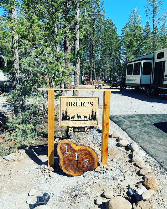 Fir lodge cabin mountain home name sign - Advent Wood Products