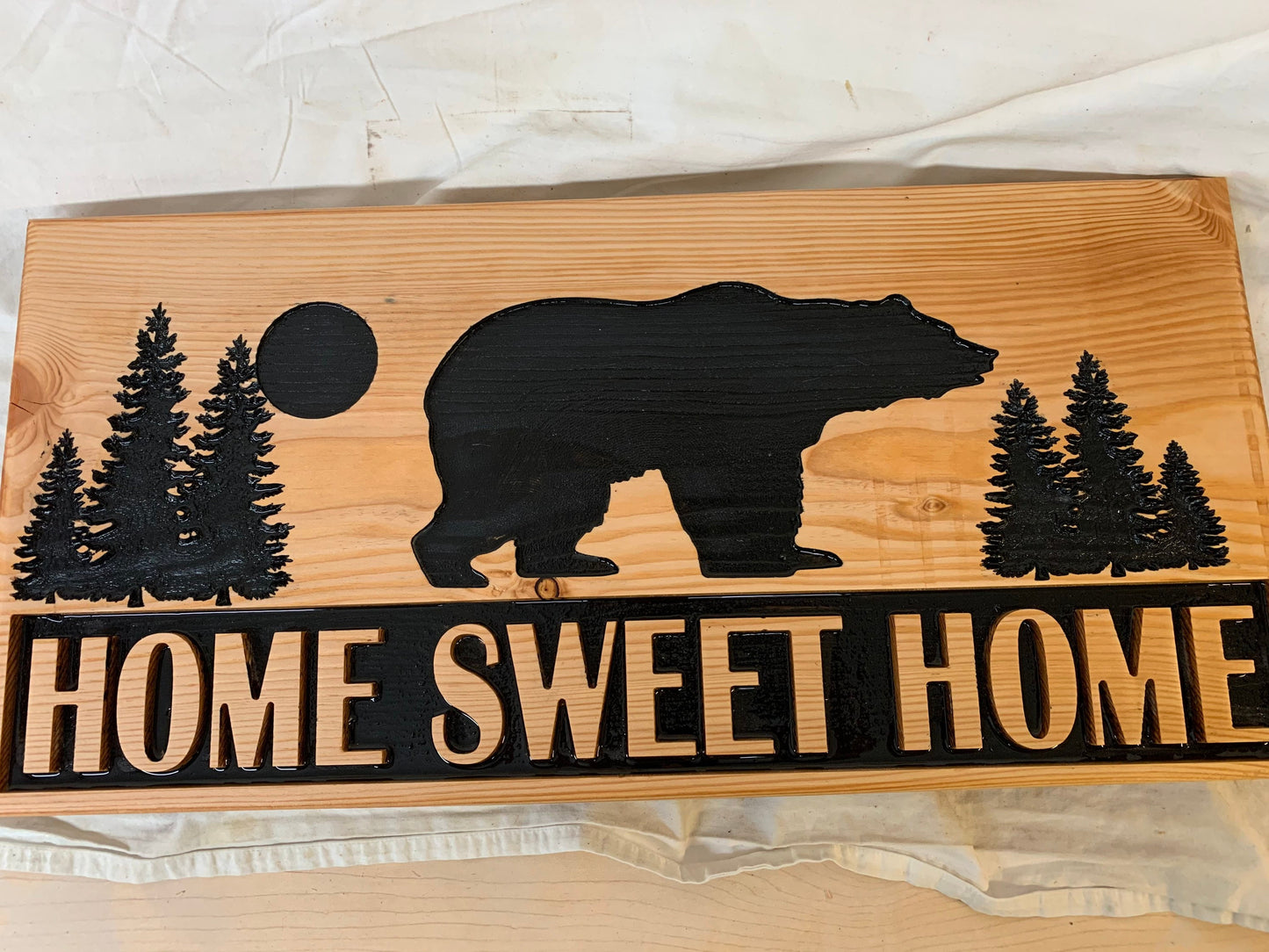 Home Sweet Home carved wood sign - Advent Wood Products