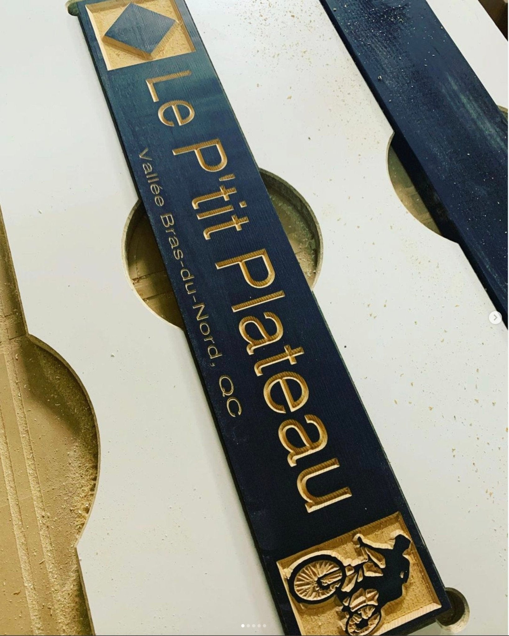 Mountain Bike Trail sign - Advent Wood Products