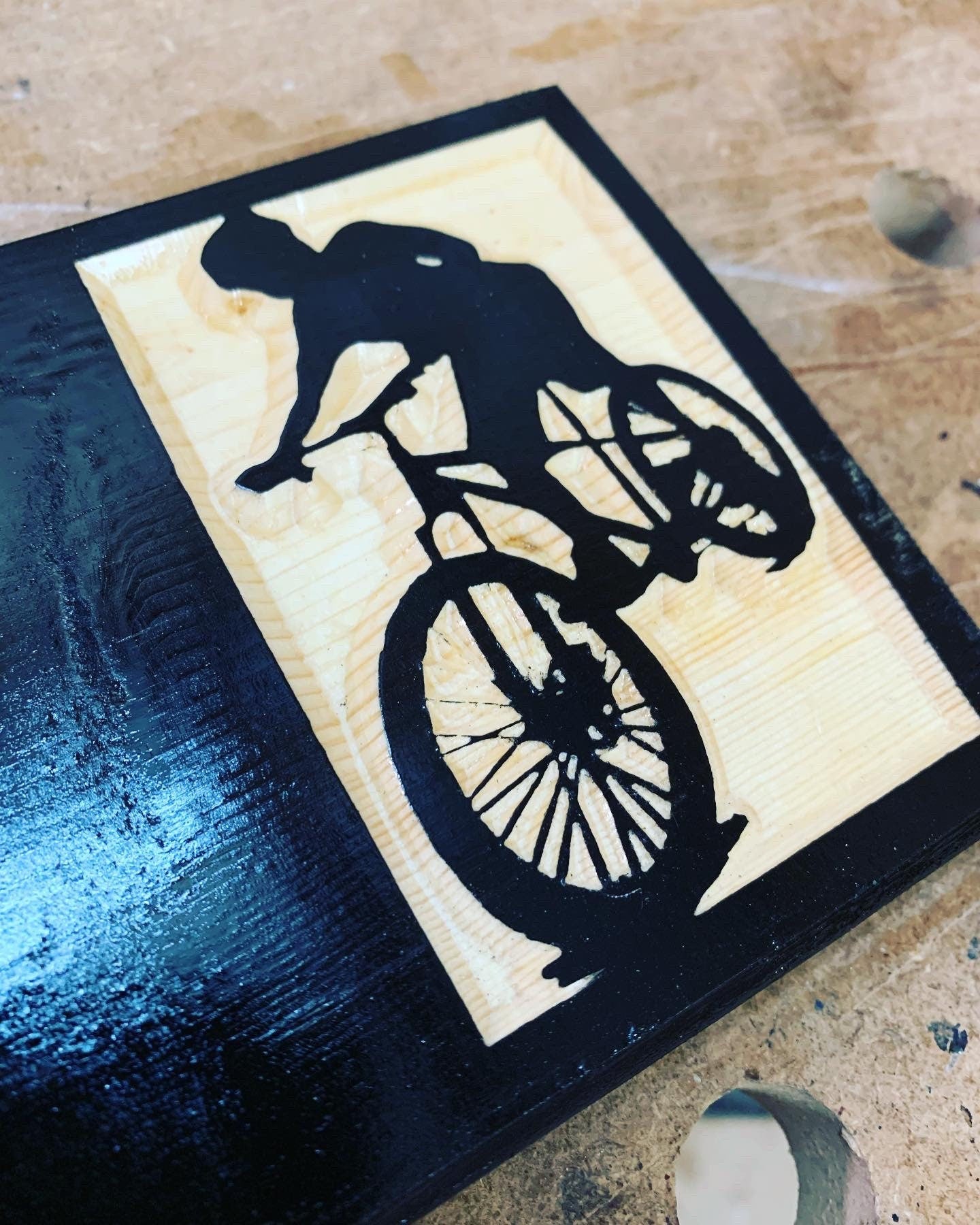 Mountain Bike Trail sign - Advent Wood Products