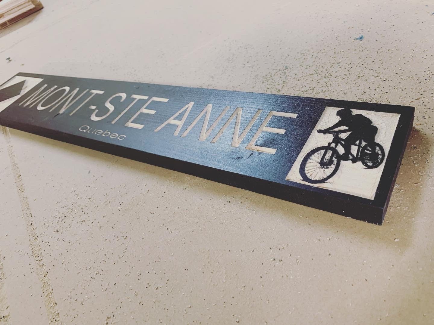 Mountain Bike Trail sign - Advent Wood Products