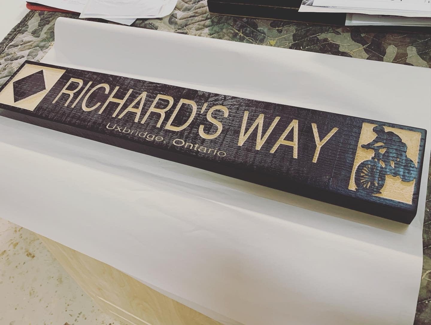 Mountain Bike Trail sign - Advent Wood Products