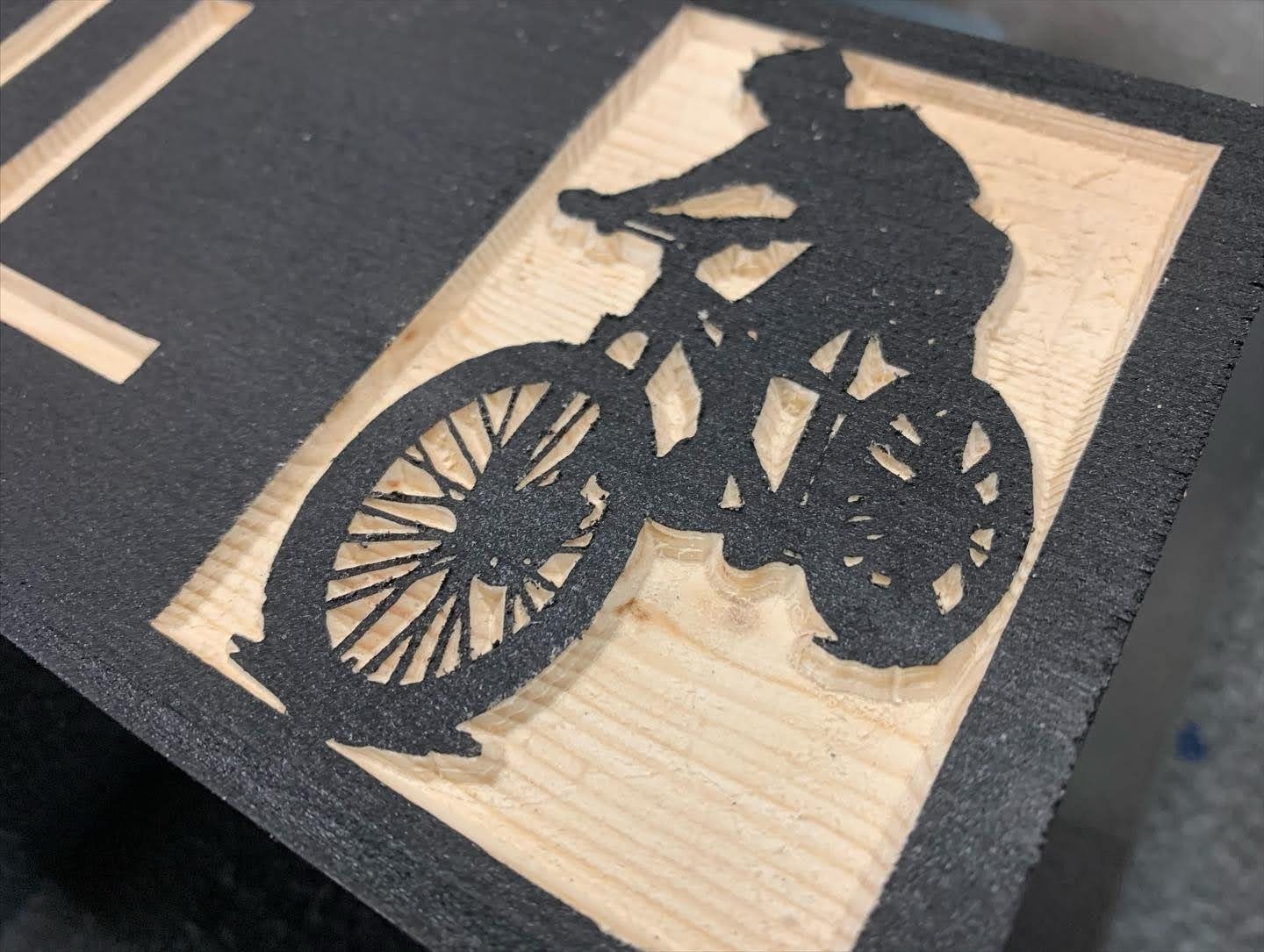 Mountain Bike Trail sign - Advent Wood Products