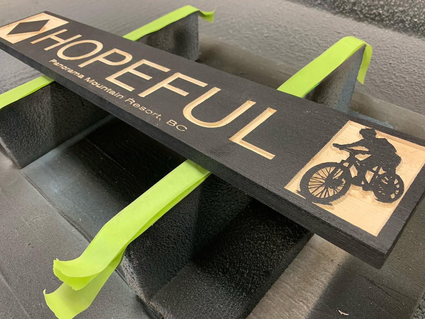 Mountain Bike Trail sign - Advent Wood Products