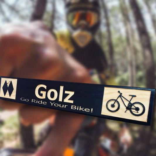 Mountain Bike Trail sign - Advent Wood Products