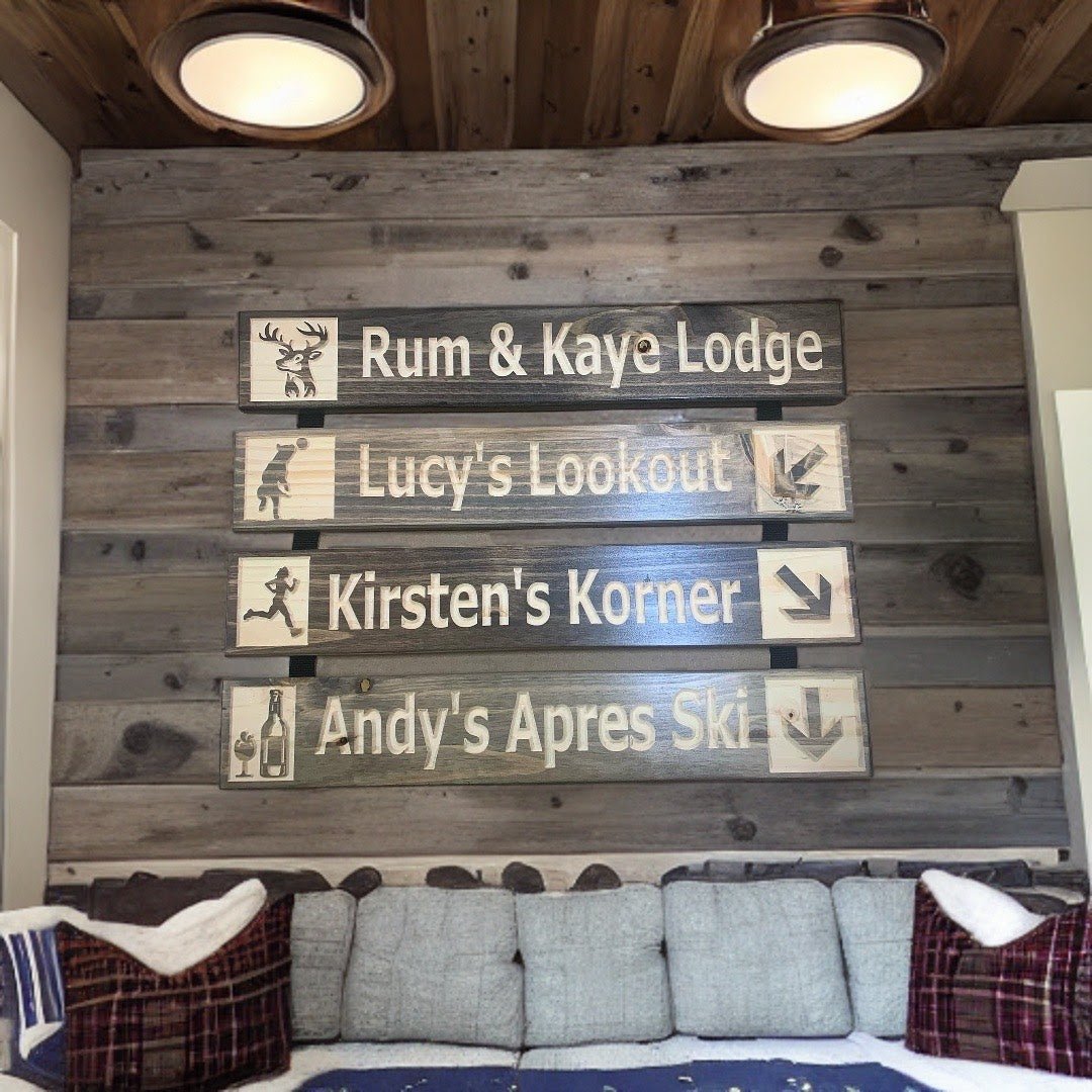 Rustic Mountain Restaurant / Après Ski sign - Advent Wood Products