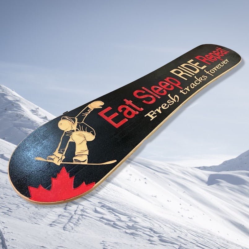 Snowboard personalized wood carved sign - Advent Wood Products