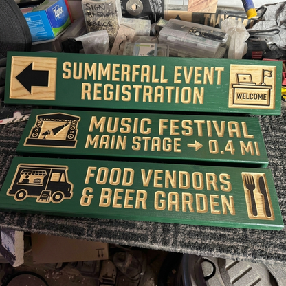 Custom Event Sign — Conventional Style