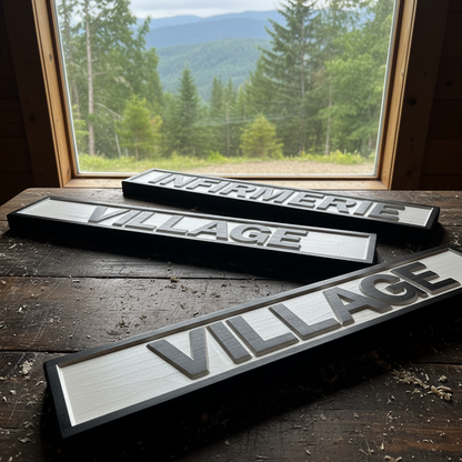 Framed Wood Ski Trail Sign: Your Mountain Memory, Captured
