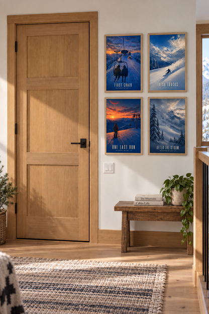 Fresh Tracks — The Perfect Ski Day · II | Advent Limited Edition | Framed Art Print