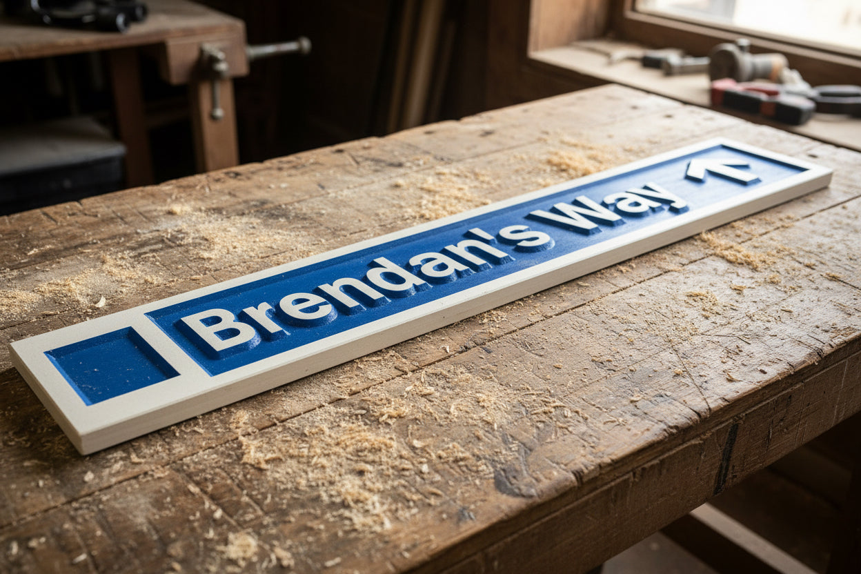 Framed Wood Ski Trail Sign: Your Mountain Memory, Captured