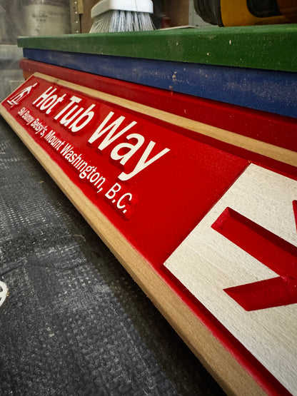 Framed Wood Ski Trail Sign: Your Mountain Memory, Captured