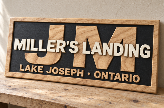 Custom Overlapping Cottage Name Sign